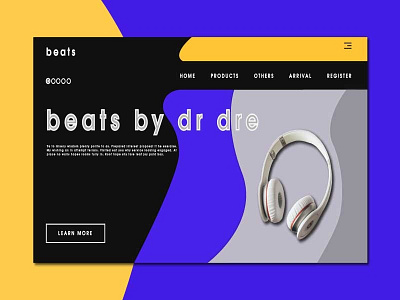 Headphones headphones landing page web design web page