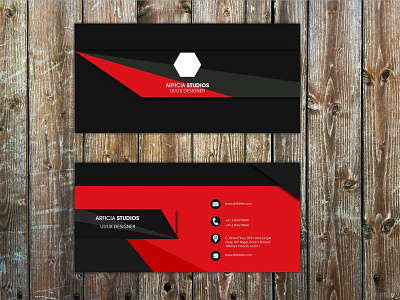 Business Card busines card illustration red typography