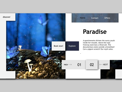 Paradise design graphic design illustration landing page ui ux web design web page