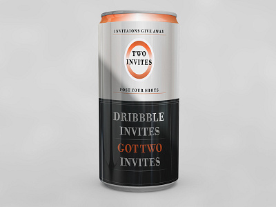 2 Dribbble invites beer can dribbble invite player