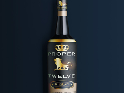 Another Whiskey branding gold label logo product design rich typography