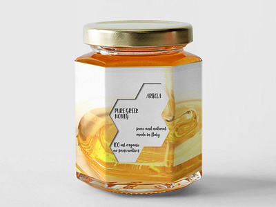 Honey branding design design honeycomb minimal packaging design typography