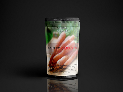 Salted Carrots branding design carrots design graphic design packaging design plastic pouch typography