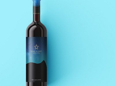 Star night branding design elegant packaging design star logo stars typography wine bottle