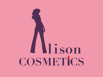 Alison cosmetics branding challenge design elegant graphic design illustration logo pink purple typography