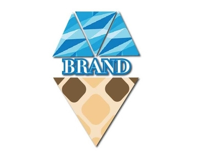 Ice cream logo blue branding design graphic design ice cream illustration logo typography vector