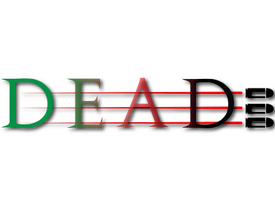 Dead black branding bullet dead death design graphic design green logo logo design red typography