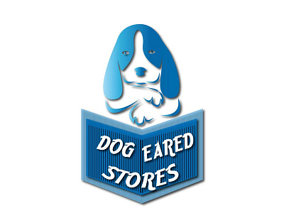 Dog Eared Stores blue branding branding design design graphic design illustration library logo logo logo design typography