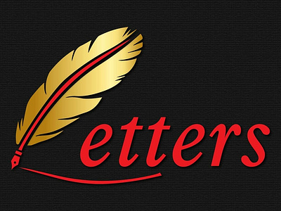 Letters branding branding design design feather gold graphic design illustration letters logo logo design re brand red typography