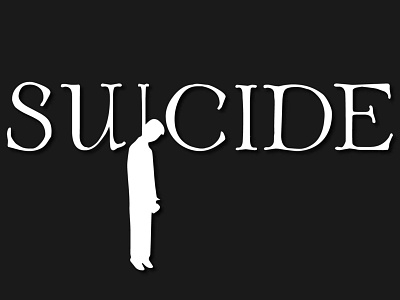 Suicide black and white design graphic design logo minimal logo suicide typography