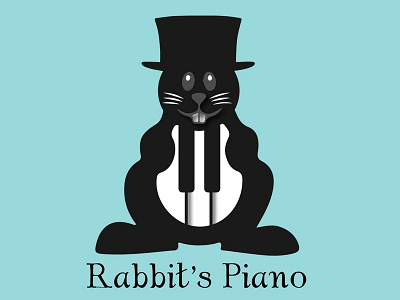 Rabbit's Piano branding branding design design elegant graphic design illustration logo logo design typography