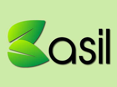 Basil logo basil logo branding branding design design elegant graphic design green illustration logo logo design typography