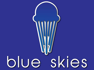 Blue Skies blue branding branding design design elegant graphic design ice cream illustration logo logo design minimal typography