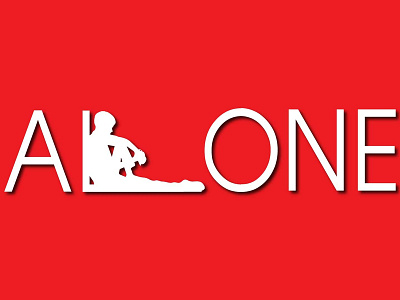 Alone branding branding design design elegant graphic design illustration logo logo design minimal red typography