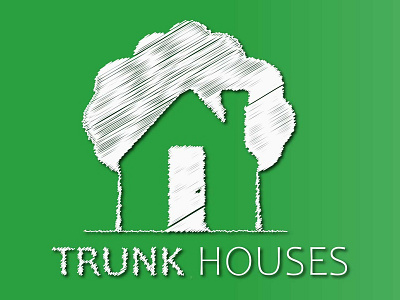 Trunk Houses branding branding design design elegant graphic design green illustration logo logo design minimal typography