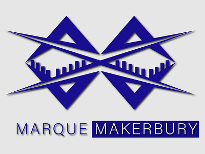 Marque Makerbury blue branding branding design construction logo design elegant graphic design illustration logo logo design minimal typography