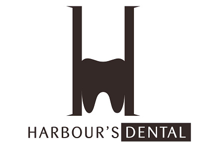 Harbour's Dental branding branding design dental logo design elegant graphic design illustration logo logo design minimal typography