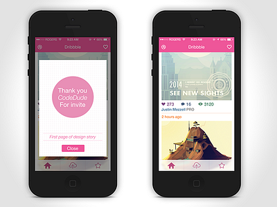 Hello everyone! app dribbble iphone thanks shot ui