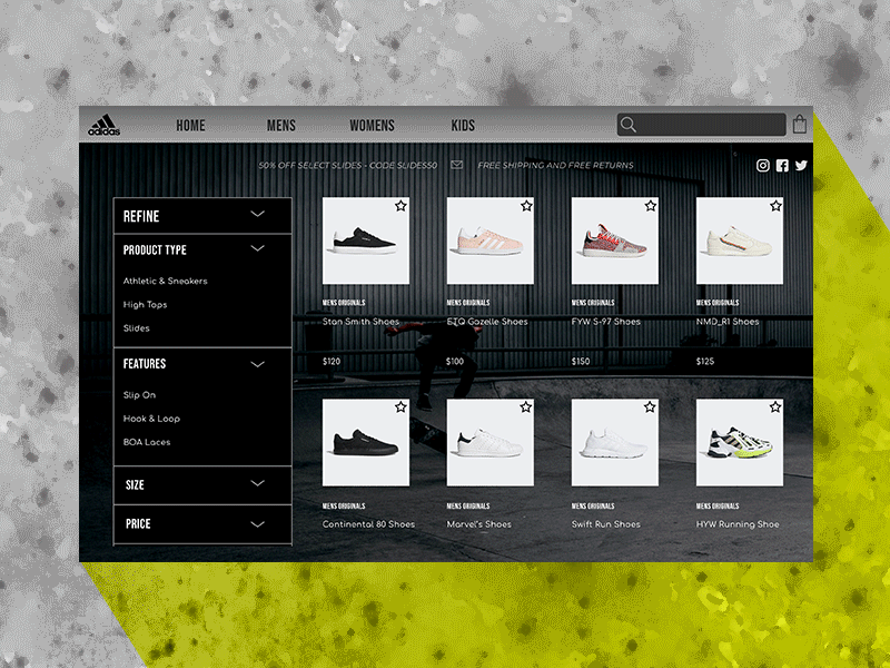 Redesign of Adidas Website