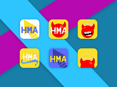 App Icons for HMA app art branding colors design graphicdesign icon illustration illustrator logo mobile sketch sketchapp typography ui
