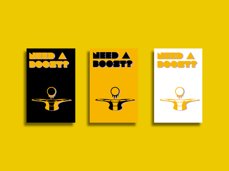 Need a Boost? orange poster boost black white yellow rocket league videogames sketchapp graphicdesign colors art illustration design