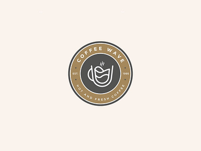 COFFEE WAVE LOGO DEISGN brand branding coffe design embelem logo flatdesign graphicdesign icon logo logoinspirations logotype minimalist portfolio