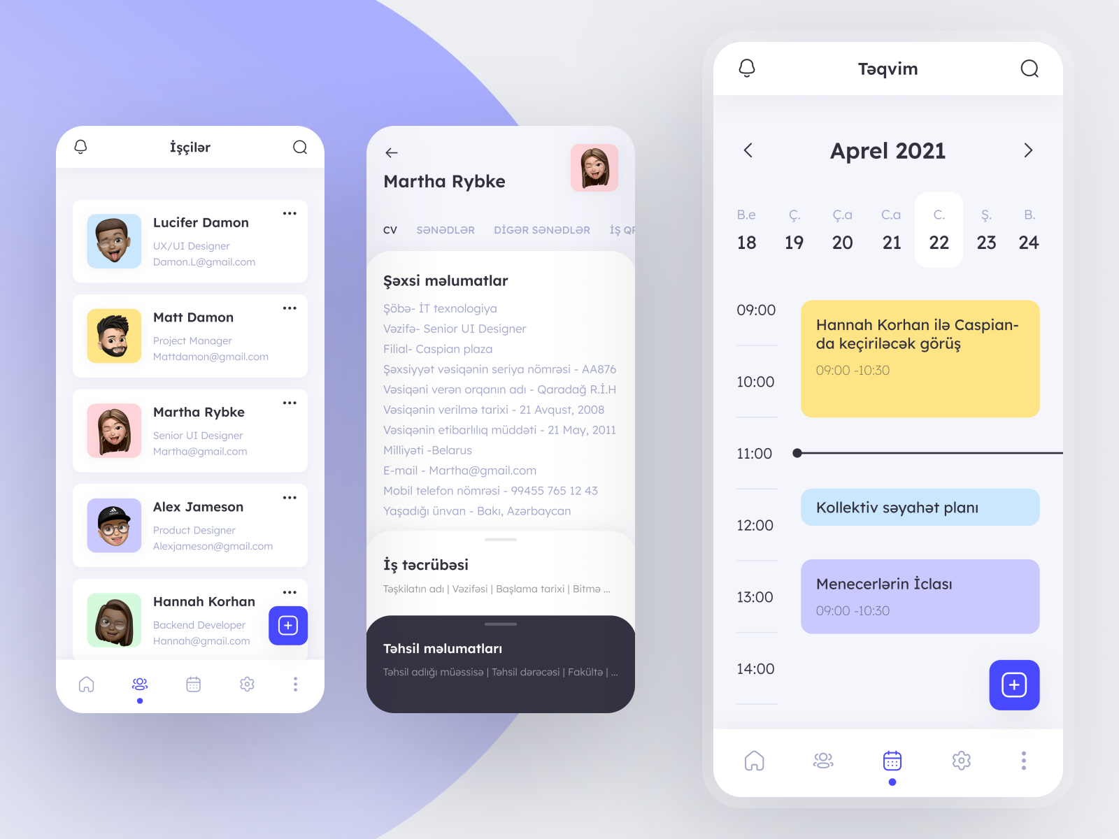 E-office mob app by Saida Zahidova on Dribbble