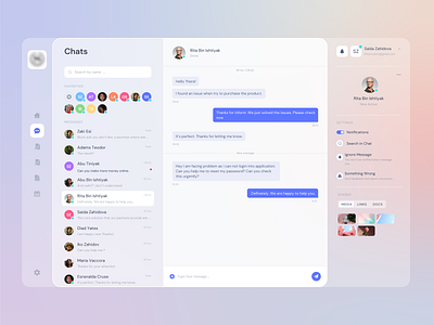 Messaging Dashboard chat chatting conversation dashboard inbox management messager messaging online chat quickchat ui ux webdesign