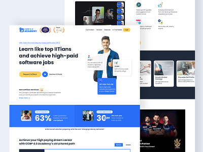 Online Training Platform branding landingpage onepager ui web website