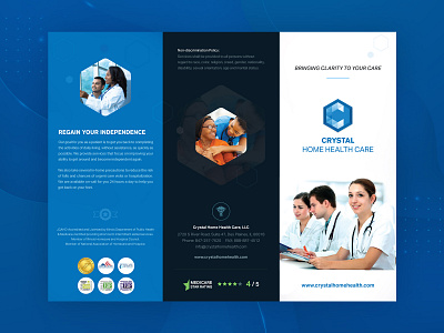 Trifold Brochure brochure design graphicdesign healthcare homecare illustrator