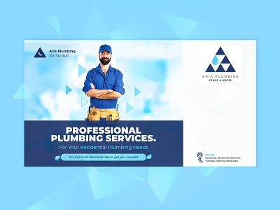 Professional Plumbing Service Flyer brochure flyer flyerdesign graphicdesign illustrator plumbing triangle