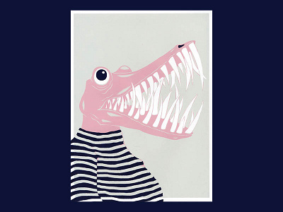 Idioom conceptual illustration crocodile expression idiom illustration pattern poster print