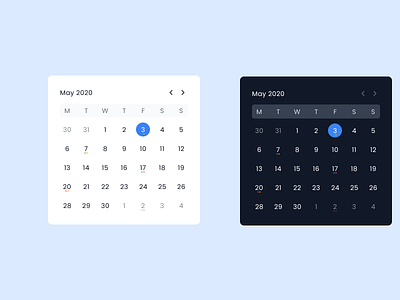 Calendar UI Elements