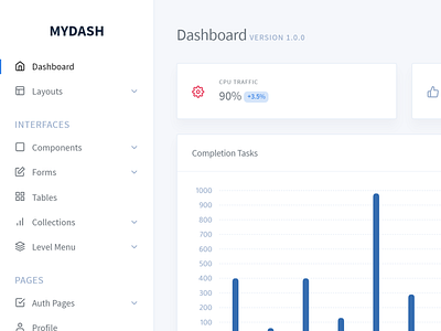 MyDash light theme admin dashboard admin theme bootstrap bootstrap 4 light template