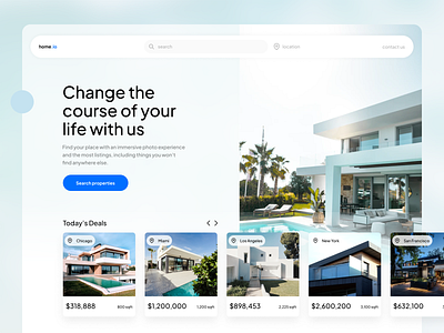 Real Estate Website buy clean clean ui daily ui design figma figmadesign house houses real estate ui ui ux ui design uidesign ux web app web design web ui webdesign white