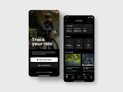 Cycling App app app design application bike cycling design figma ride track app tracker tracking ui ui ux ui design uidesign ux