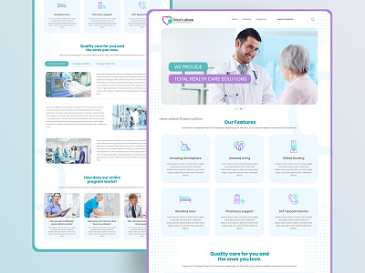 Total Health Care Solutions design doctors healthcare hospital nursingcare ui ui ux vector website design