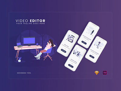 Video Editor app design illustration mobile app development ui ux video app