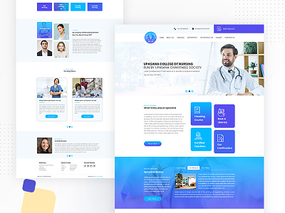 Nursing College design education medical ui webdesign