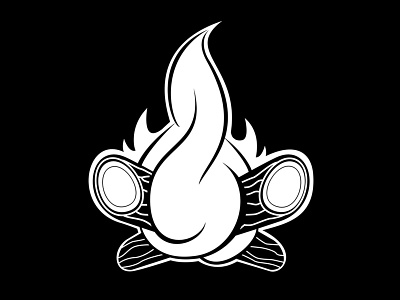 Firewood Logo design illustrator logo
