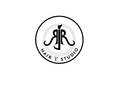 Logo | RJR Hair Studio design illustrator logo