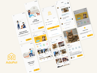 Pet Adoption App UI branding design ui