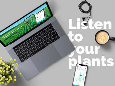 Listen to your plants app application application design branding design graphic design icons iphonex mac mockup ui ux web website