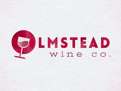 Olmstead Wine Company Logo artisan brand branding flexfriday glass identity logo wine