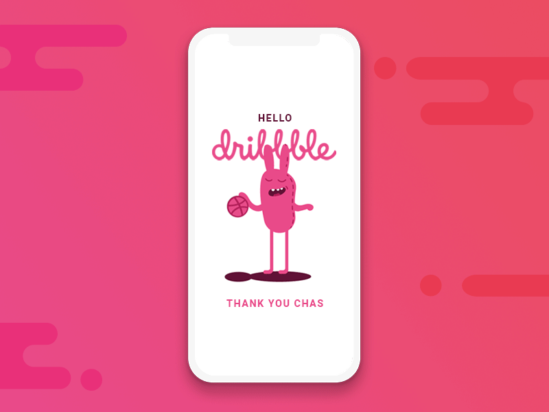 Hello Dribbble! bunny community debut design first shot hello dribbble thank you