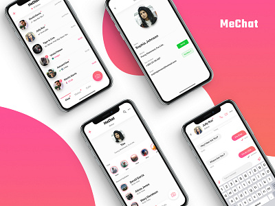 Mechat Chatting App chat chat app comunication design app ios app mechat minimal status ui ux design ui ux user experience user interface