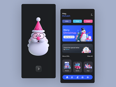 Christmas App UI Design Concept | Rish Designs