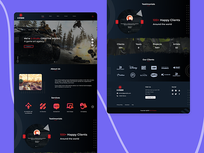 Game Studio Website UI Design | Rish Designs