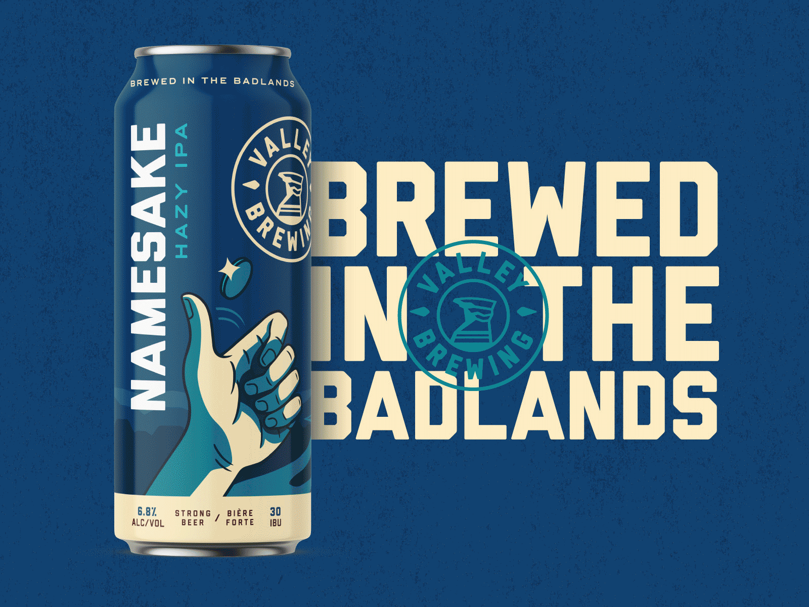 Brewed in the Badlands beer can branding brewing canada craft drumheller illustraion labels valley