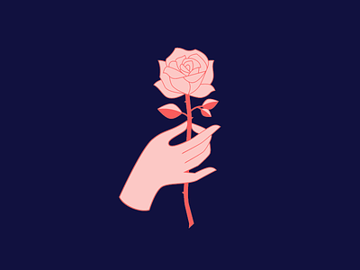 All For You flower hand illustration rose